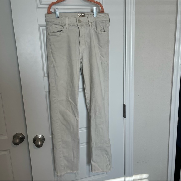 Mother Jeans Women's 26 White Denim The Rascal Ankle Snippet - Picture 5 of 10